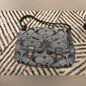 COACH CANVAS SHOULDER BAG